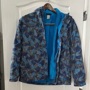 REI 3 in 1 warm wind/waterproof Jacket boys 14 16